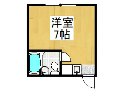 エスポワール八坂(ワンルーム/2階)の間取り写真