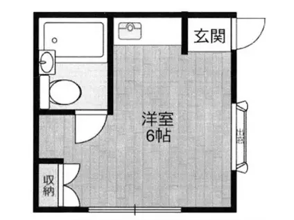 天野アパート(ワンルーム/1階)の間取り写真