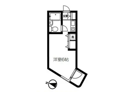 エムディオ三鷹台(ワンルーム/1階)の間取り写真