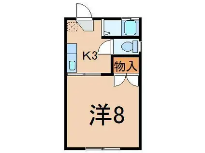 第二千葉荘(1K/2階)の間取り写真
