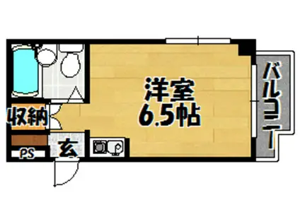 ベルメゾン豊新II(ワンルーム/4階)の間取り写真