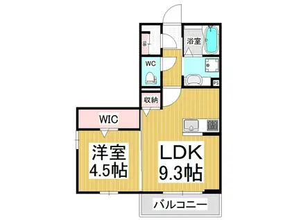 コンフォーティア白板D-ROOM(1LDK/2階)の間取り写真
