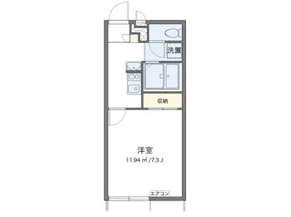 ＪＲ外房線 茂原駅 徒歩25分 2階建 築20年(1K/2階)の間取り写真