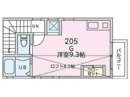 FIT北新宿(ワンルーム/2階)の間取り写真