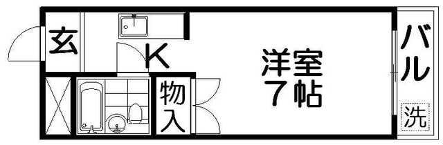 サンハイツ光善寺(1K/3階)の間取り写真