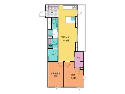 TAMAGAWA Q(2LDK/2階)の間取り写真