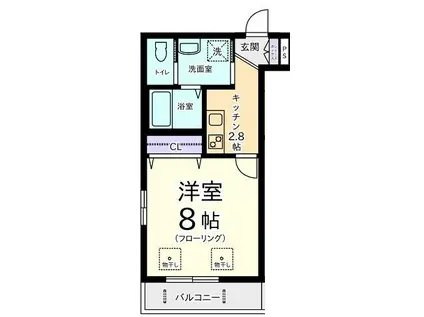 UAHアネックス清水(1K/1階)の間取り写真