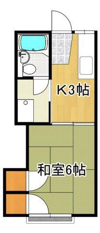 住吉ハイツ(1K/1階)の間取り写真