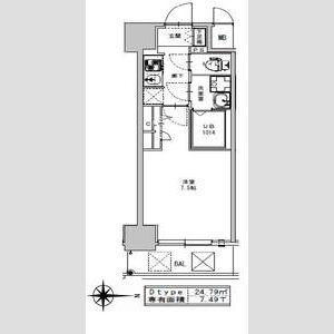S-RESIDENCE江坂ALEGRIA(1K/8階)の間取り写真