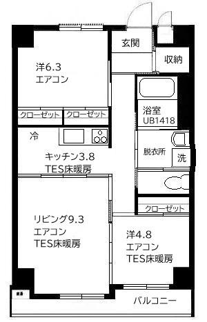 第6ストークマンション(2LDK/2階)の間取り写真