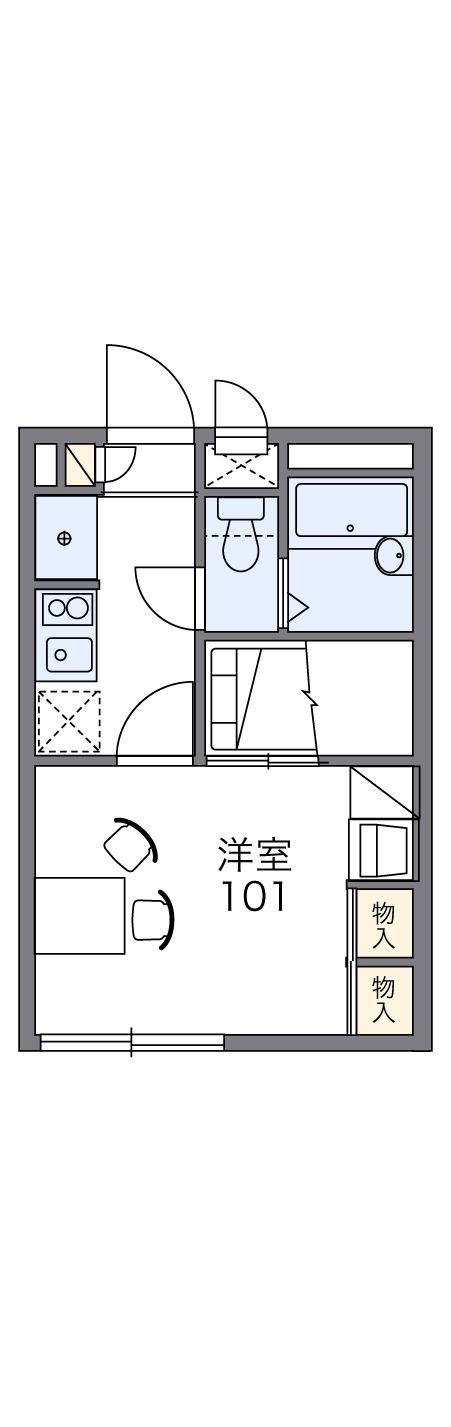 ＪＲ鹿児島本線 大野城駅 徒歩15分 2階建 築23年(1K/1階)の間取り写真