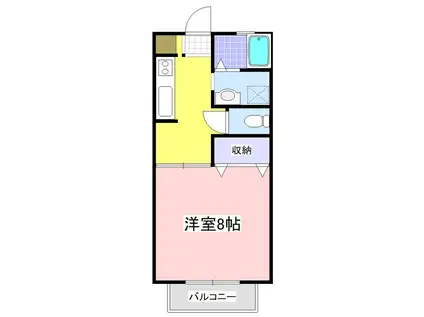 ドルフ尾崎台B(1K/1階)の間取り写真