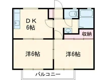 コーポ松栄(2DK/1階)の間取り写真