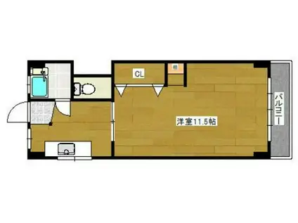 台原コーポ(1K/3階)の間取り写真