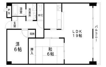 ブエナビスタ和泉中央(2LDK/2階)の間取り写真