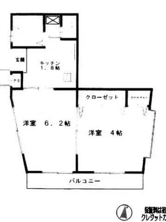 リバーサイド杉山 4階階 間取り