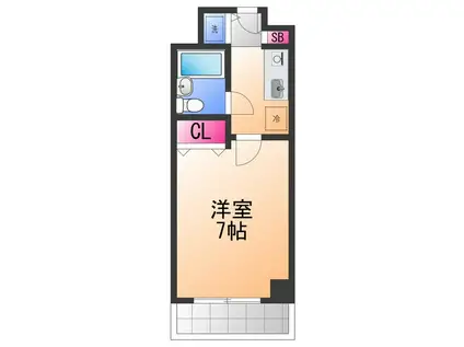 グレースパレMAEDA(1K/4階)の間取り写真