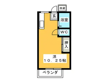 グリーンヒル小坂山(ワンルーム/1階)の間取り写真