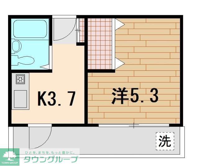 藤井ビル(1K/3階)の間取り写真