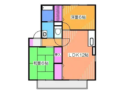 アルテール(2LDK/2階)の間取り写真