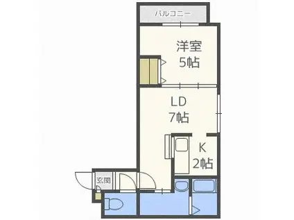 サンコート本郷通(1LDK/2階)の間取り写真