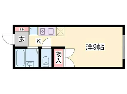 RINKY GARDEN(ワンルーム/2階)の間取り写真