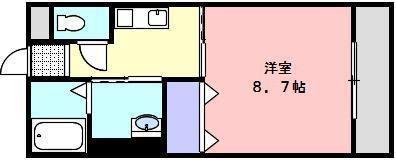イノセントスクエア(1K/1階)の間取り写真