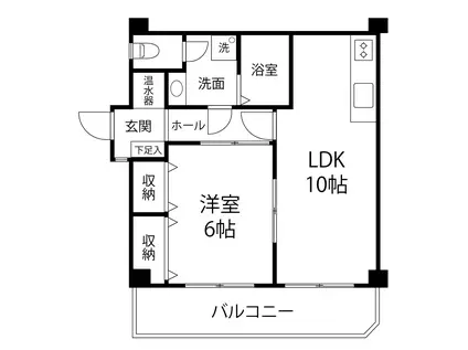 コープオリンピア学園台(1LDK/2階)の間取り写真