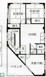 コーポハレルヤ(3DK/3階)の間取り写真