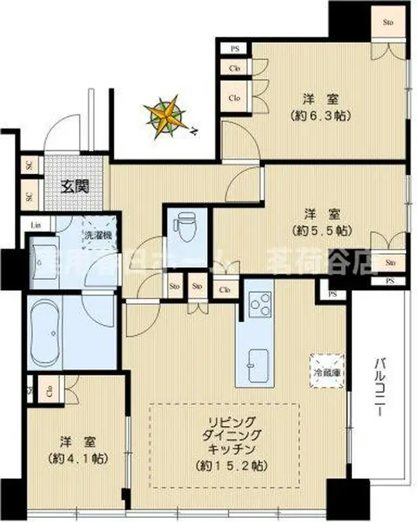 ブランズタワー文京小日向 12階階 間取り