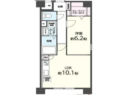 M.Rレジデンス博多(1LDK/4階)の間取り写真