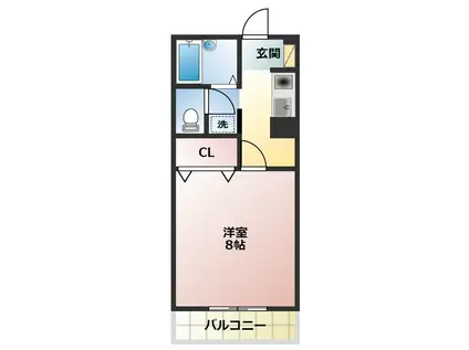 グランデージSUZURAN(1K/1階)の間取り写真