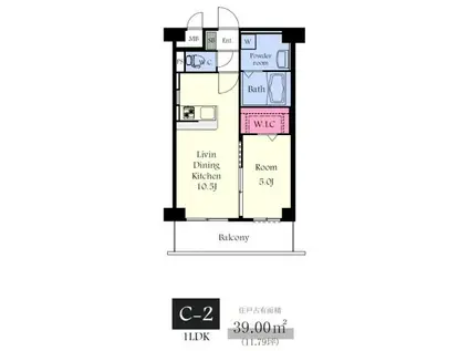 ウィリングコージー(1LDK/6階)の間取り写真