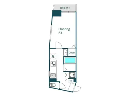 LE CIEL II(1K/2階)の間取り写真