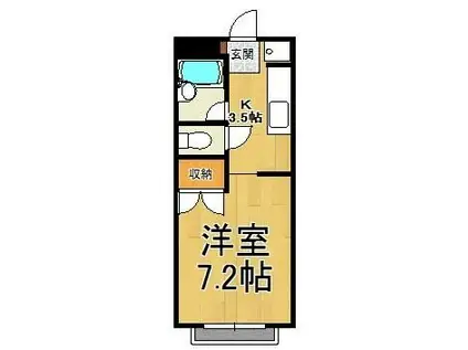 パインステージA(1K/2階)の間取り写真