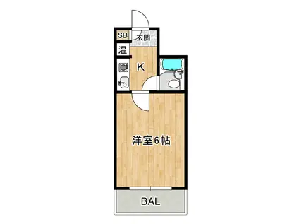 シャルムメゾン千林大宮(1K/7階)の間取り写真