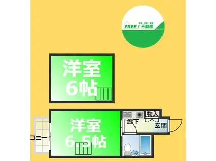 シャンテジョイフル(2K/8階)の間取り写真