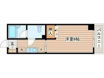 サンパレスシカマ(1K/1階)の間取り写真