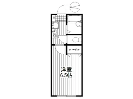レジデンス中村(1K/2階)の間取り写真