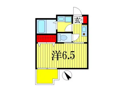 コーラルリーフ(1K/2階)の間取り写真