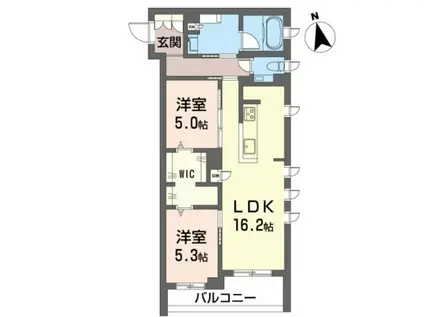 フェール シュヴァル(2LDK/2階)の間取り写真