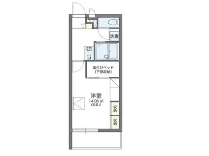 レオパレス伊島町2丁目(1K/2階)の間取り写真