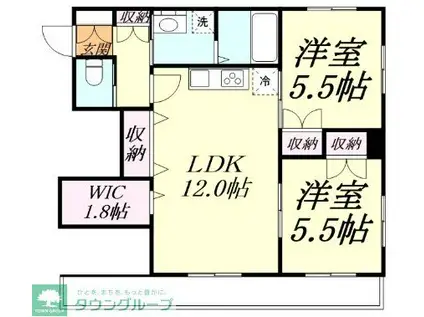 SHERLOCK(2LDK/2階)の間取り写真