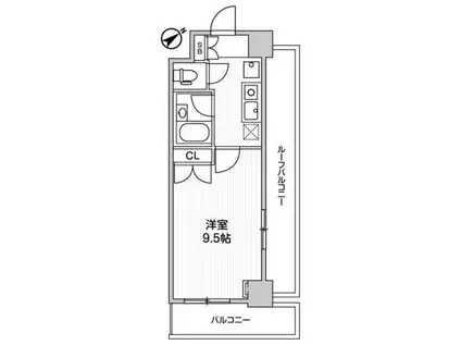 アパートメンツ練馬北町(1K/8階)の間取り写真