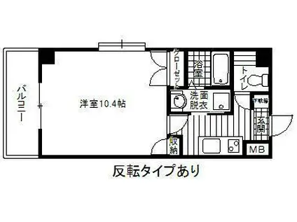 フォレストシティIII(1K/1階)の間取り写真
