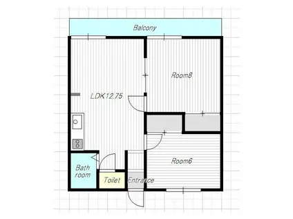 ハイツポピーA(2LDK/1階)の間取り写真