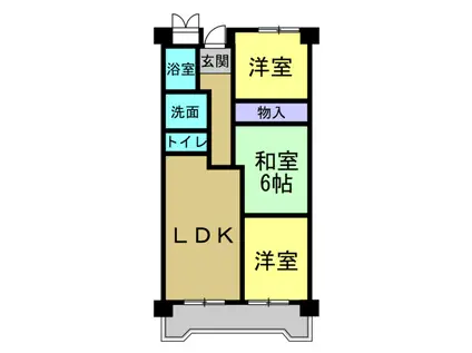 スカイガーデン兜山(3LDK/4階)の間取り写真