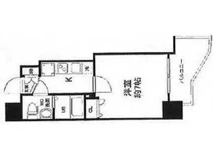 セレニテ神戸西クレア(1K/3階)の間取り写真