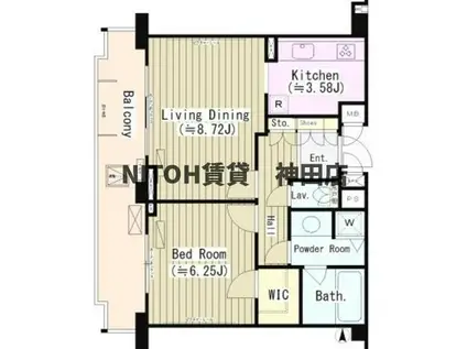 プランシェール落合(1LDK/5階)の間取り写真