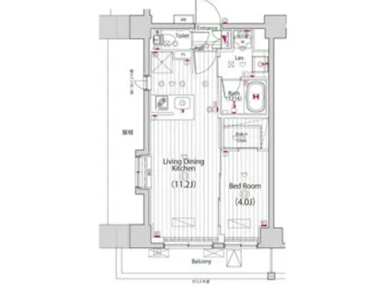 ガーラ・プレシャス横浜鶴見(1LDK/5階)の間取り写真